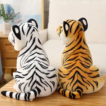 Amazon.co.jp: リアル動物ぬいぐるみ 白虎ぬいぐるみ 特大 トラ